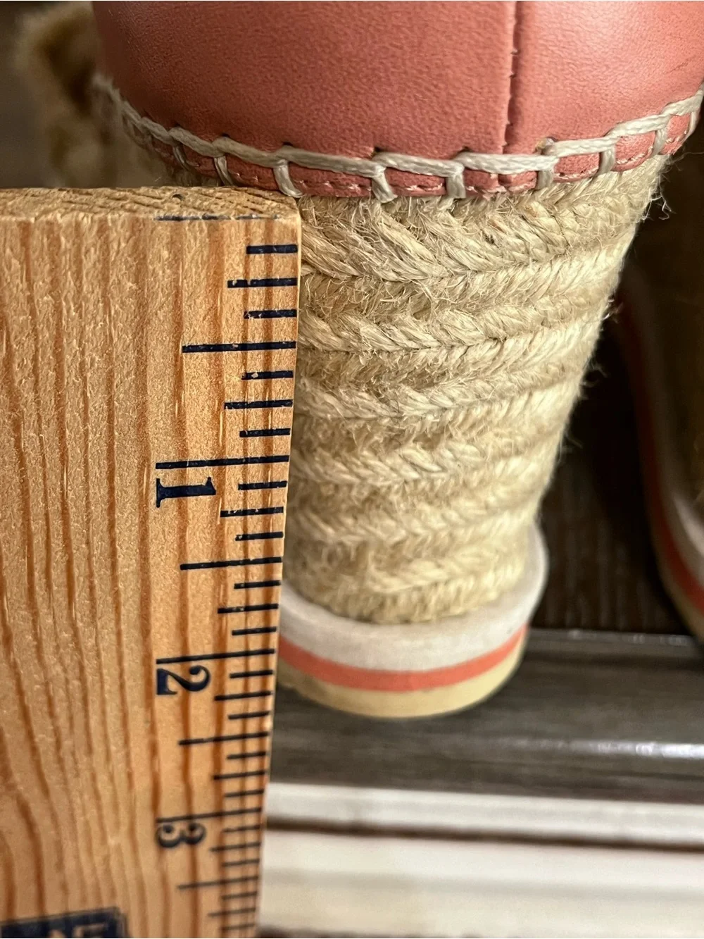 Tommy Hilfiger Yemina Coral Stacked Heel Wedge Espadrille Sandals Size 7.5